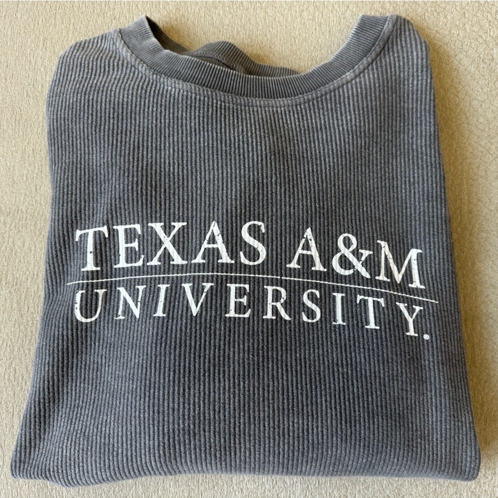 Texas A&M Aggies Grey Corded Sweatshirt